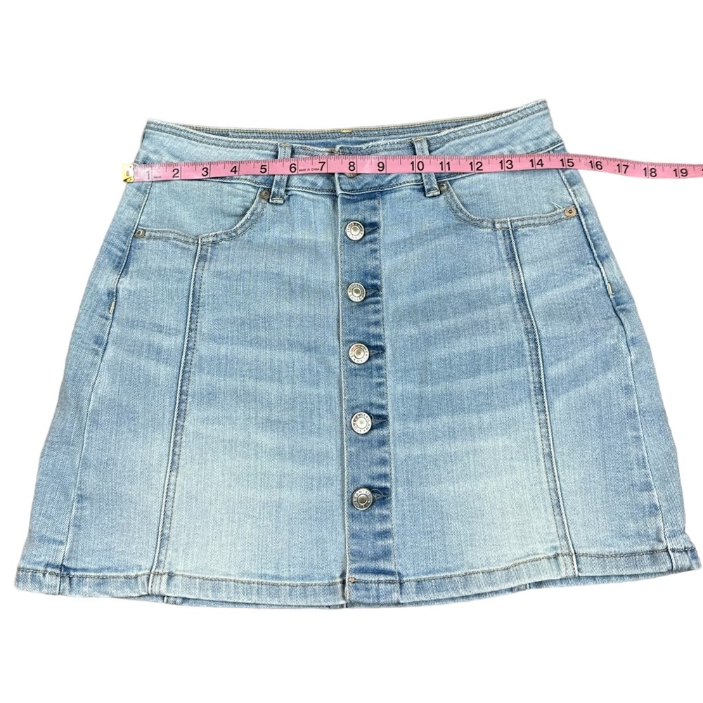 AMERICAN EAGLE: Women's Light Blue High-Waisted A-Line Denim Skirt -Size 4 - Picture 4 of 11